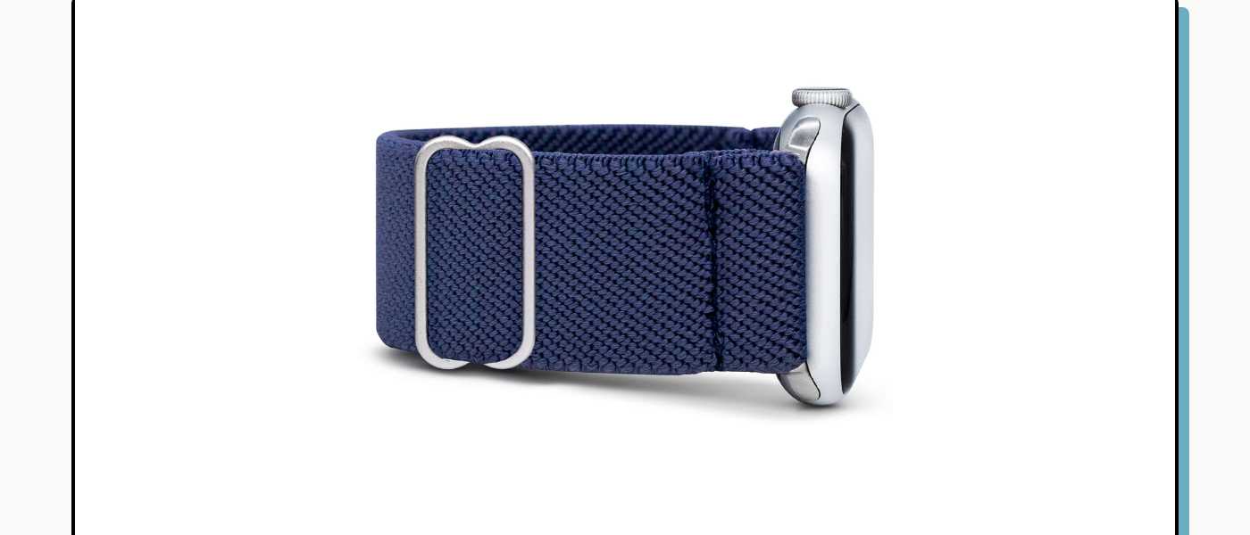 Denim watch band.