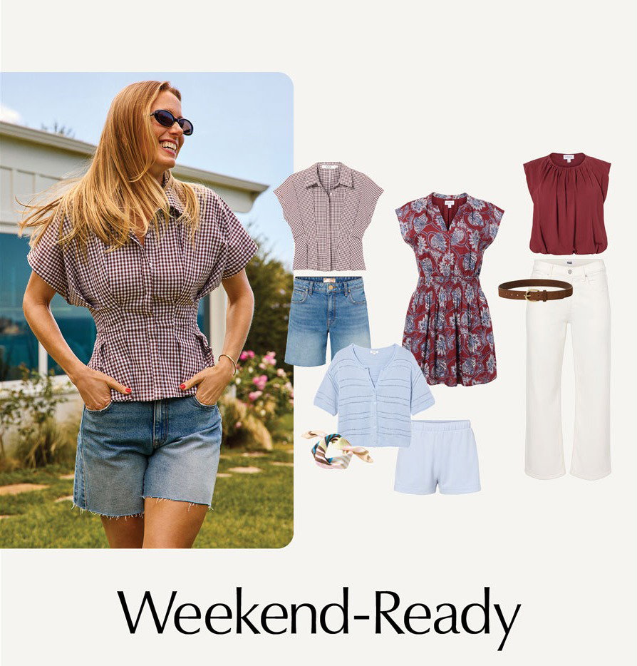 Weekend-Ready. Image of cutouts of themebox looks.