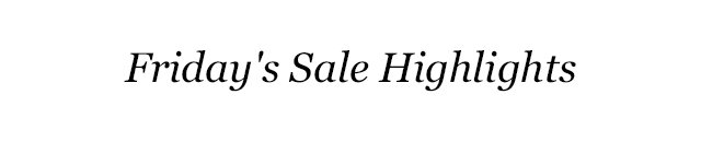 Sale Highlights