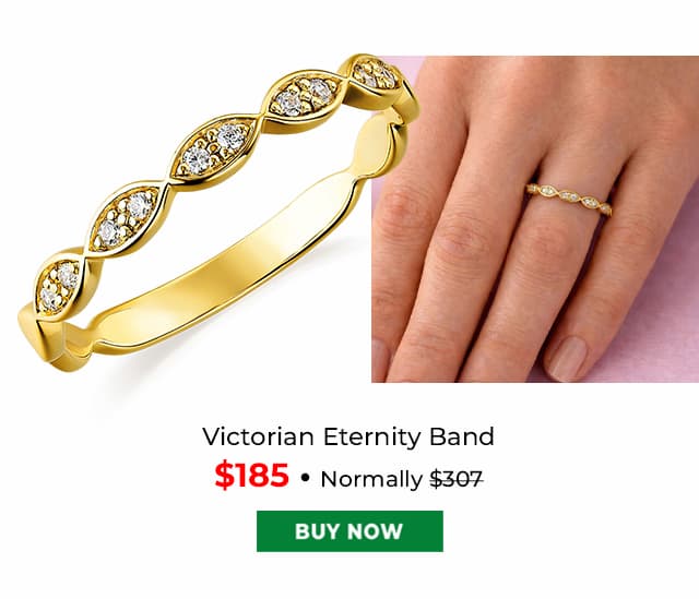 Victorian Eternity Band Gold Clad