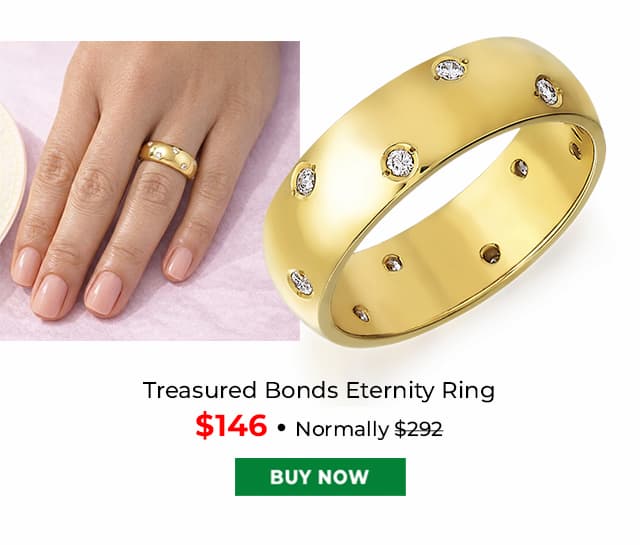Treasured Bonds Eternity Ring Gold Clad