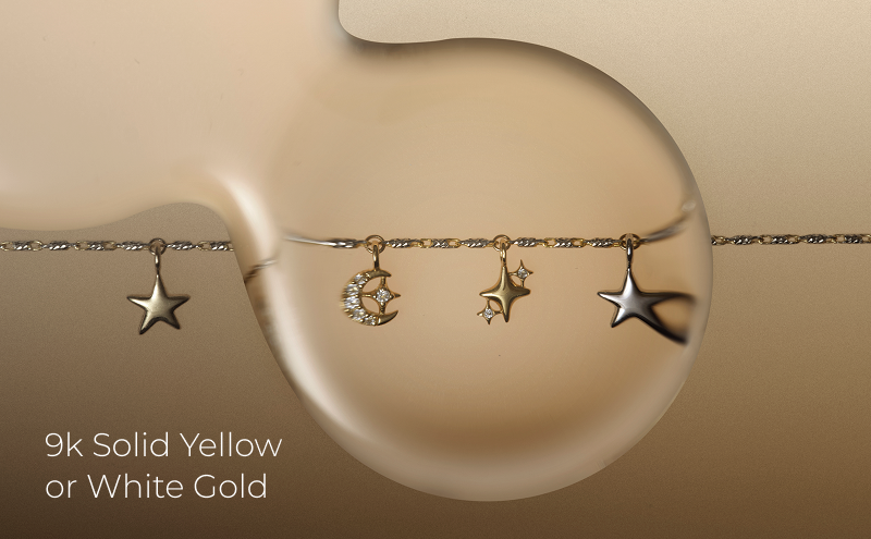 9K Solid Yellow or White Gold