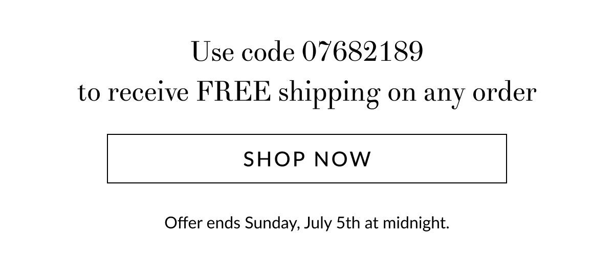 Free shipping on any order