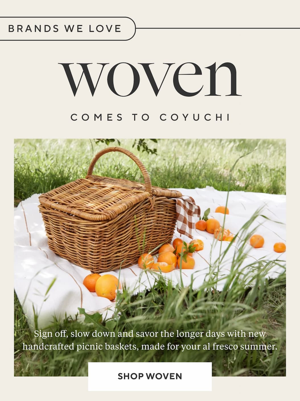 Brands We Love Woven Comes to Coyuchi Shop Woven