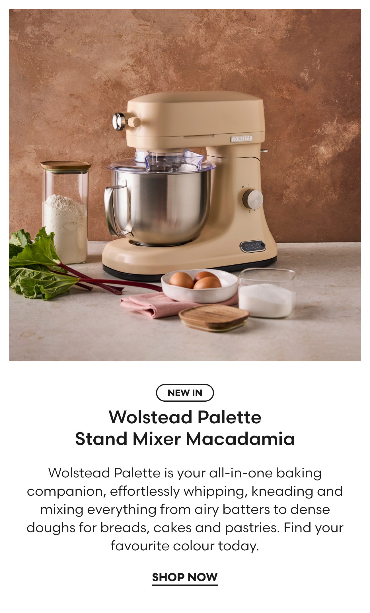 Wolstead Palette Stand Mixer Macadamia