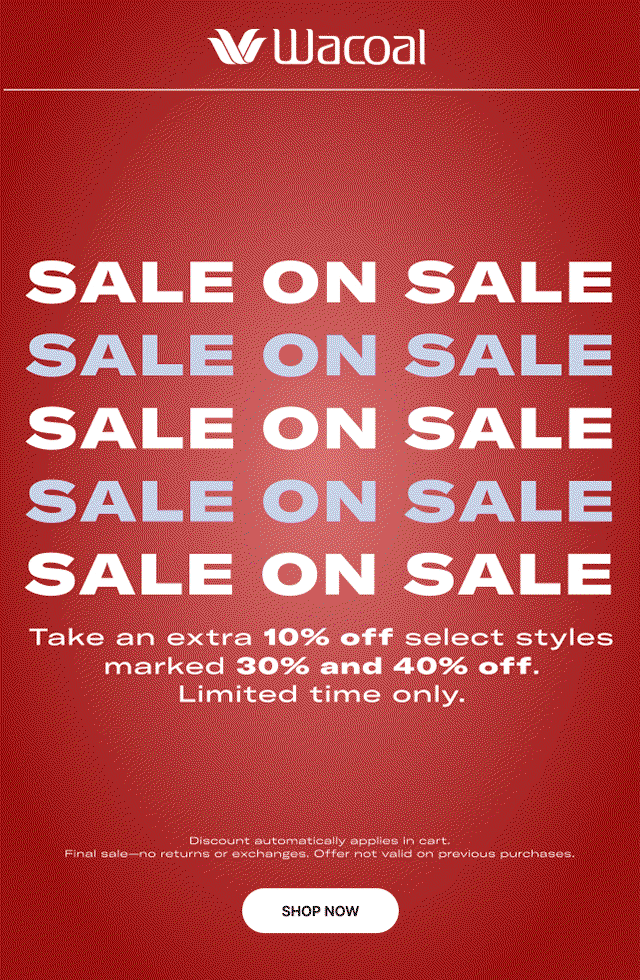 Shop Sale On Sale- Take an Extra 10% Off Select Sale Styles