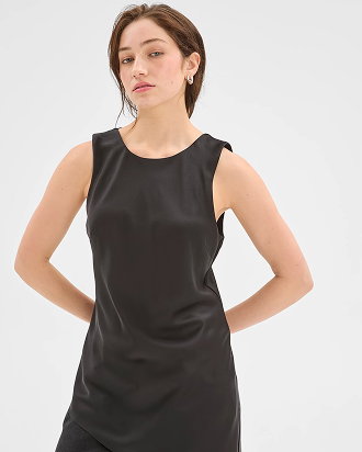 Lily Loves asymmetrical satin tank top