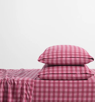 Knox check flannelette sheet set