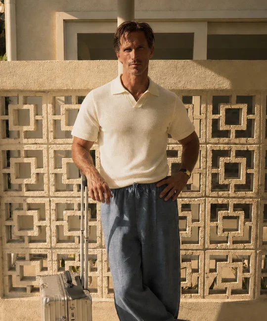 Buttonless Knit Polo