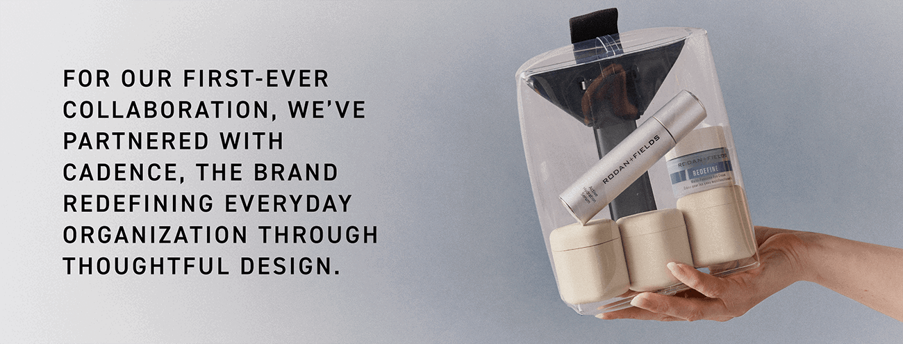 Explore Cadence On-The-Go Travel Skincare Banner | Rodan + Fields.
