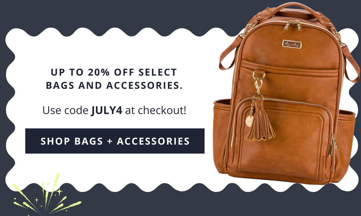 Up to 20% off select bags and accessories. Use code JULY4 at checkout! [SHOP BAGS + ACCESSORIES]