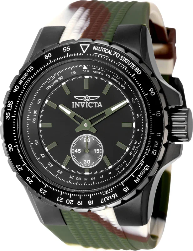 Image of Invicta Men's 50mm Aviator Quartz Camouflage Silicone Strap Watch