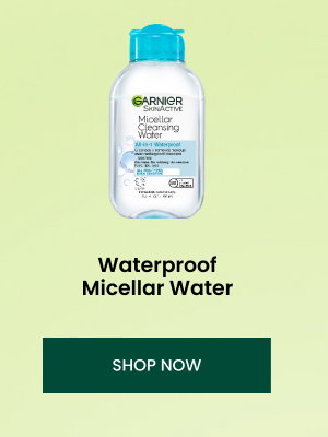 Get Garnier Waterproof Micellar Water in mini size for your weekend trip!
