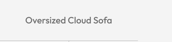 Oversized Cloud Sofa