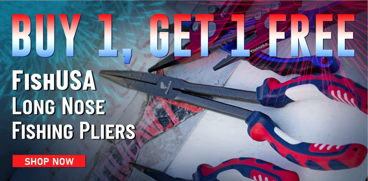 Buy 1, Get 1 Free FishUSA Long Nose Fishing Pliers Shop Now