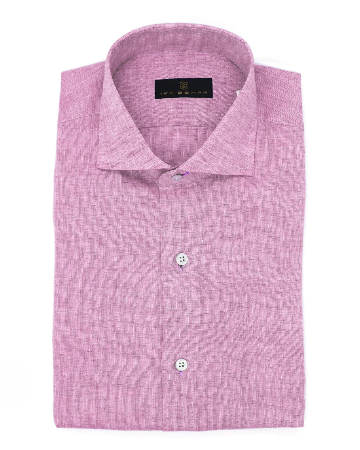 Image of Pink Hand Finished Italian Linen Shirt