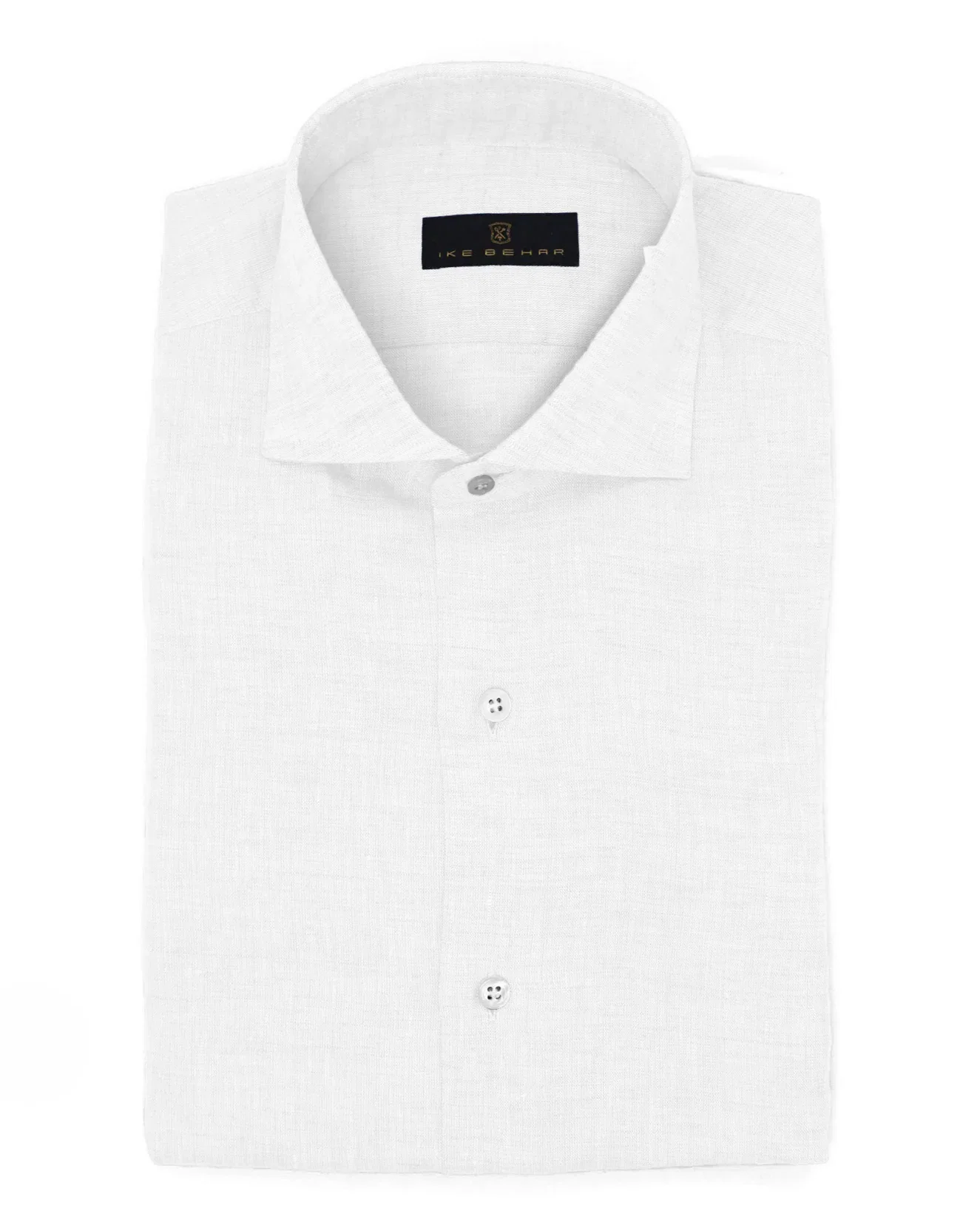 Image of Classic White Hand Finished Italian Linen Shirt