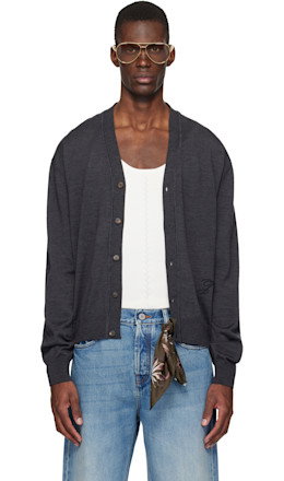 Gray 'The J' Cardigan - JACQUEMUS