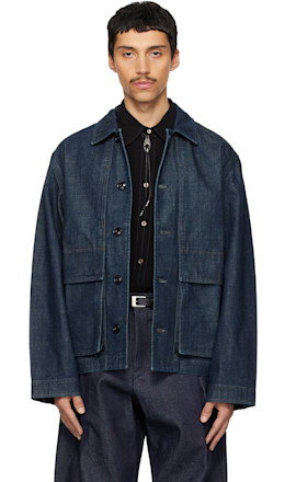 Blue Boxy Denim Jacket - LEMAIRE