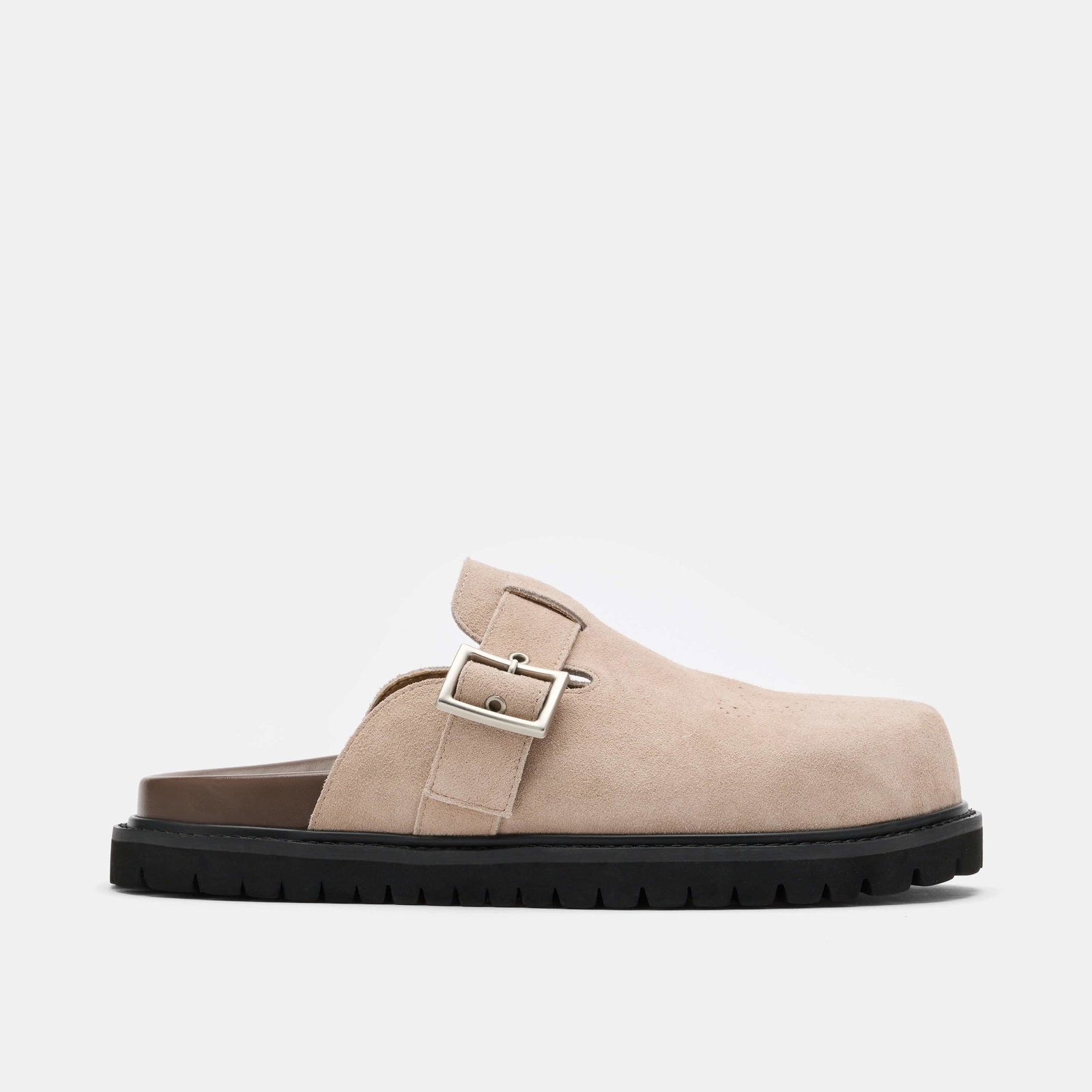 Image of Shiloh Tan Suede Clogs