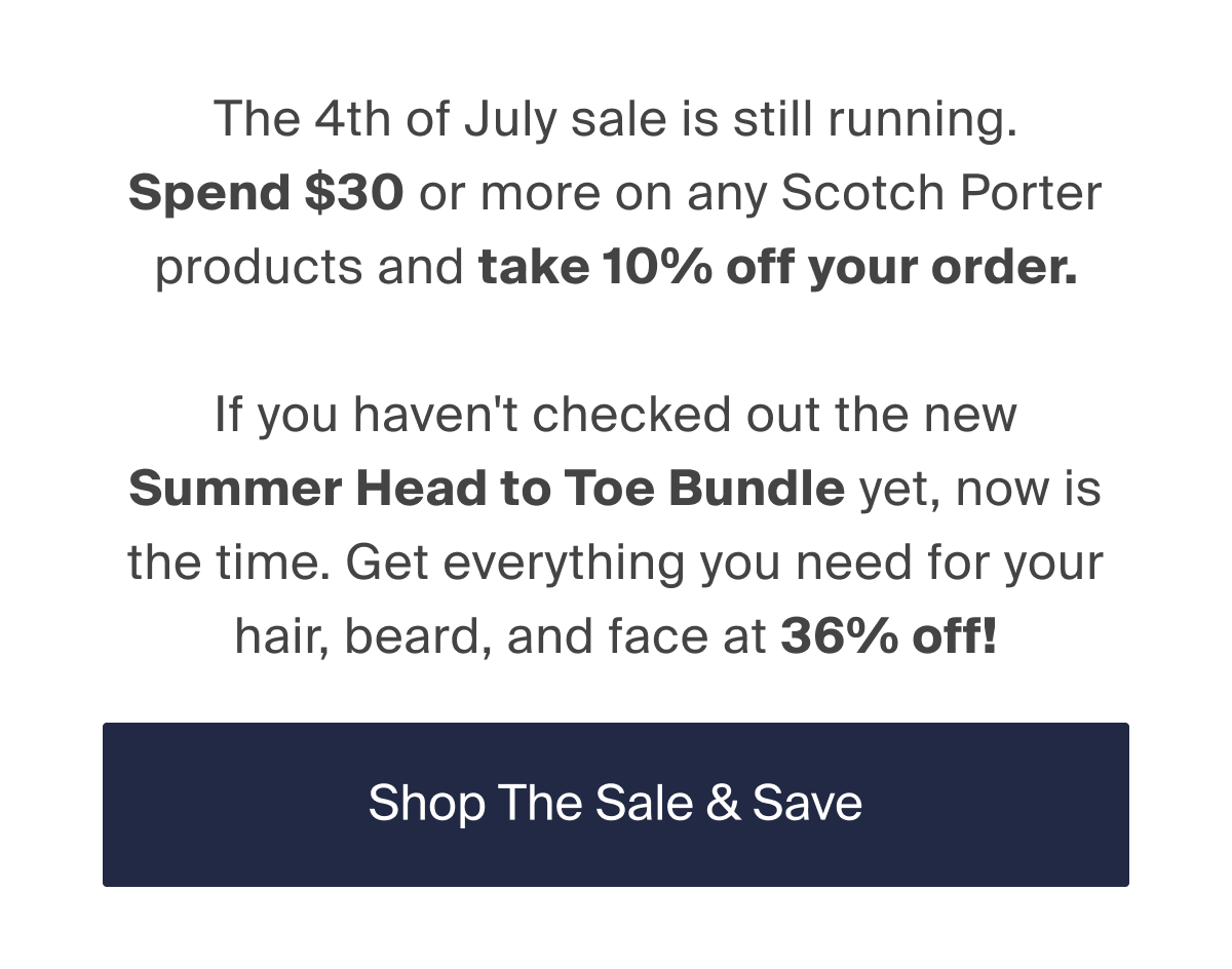 The 4th of July sale is still running. Shop The Sale & Save