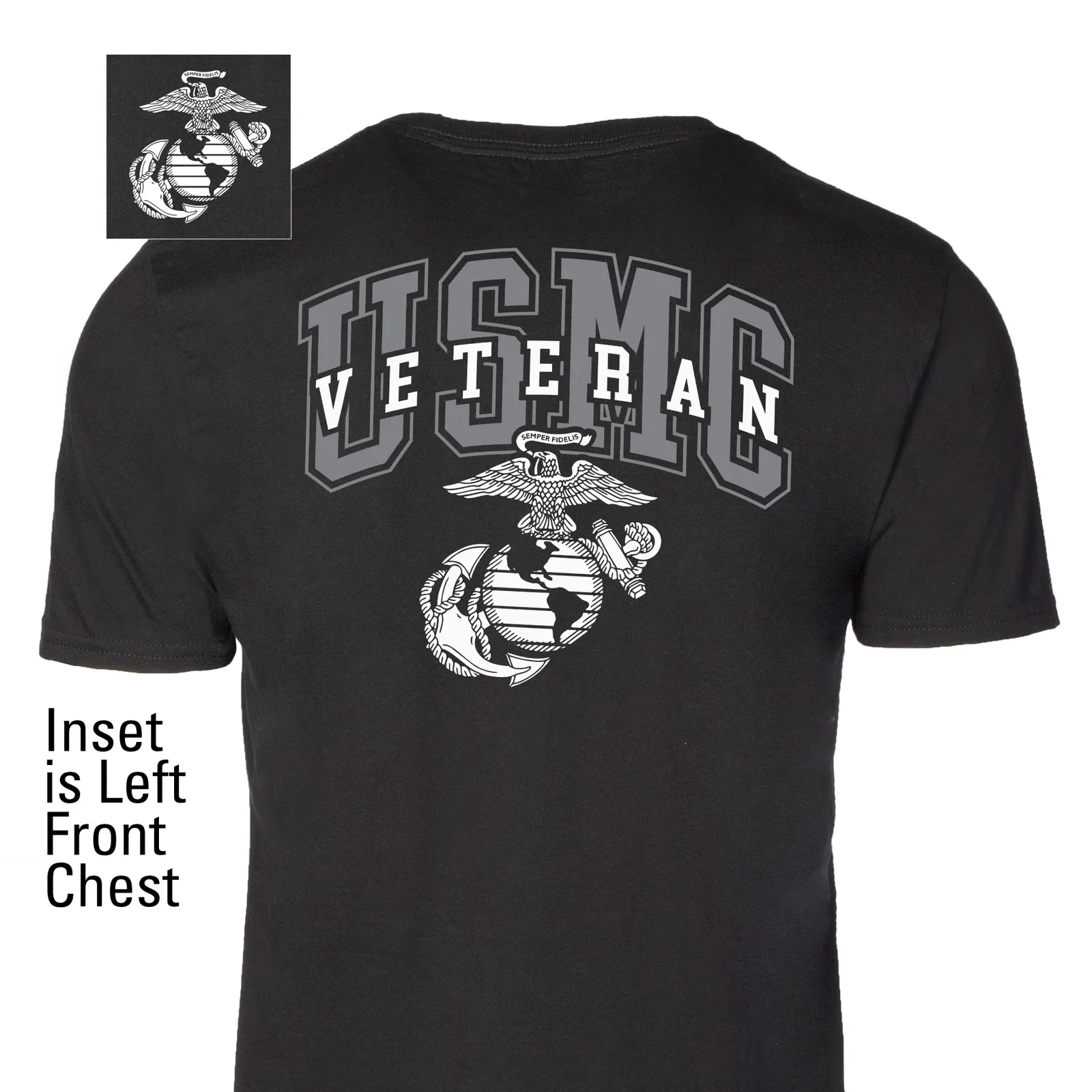 Image of USMC Veteran T-shirt- Back Design