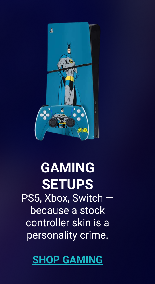 SHOP GAMING SKINS - Level up your setup
