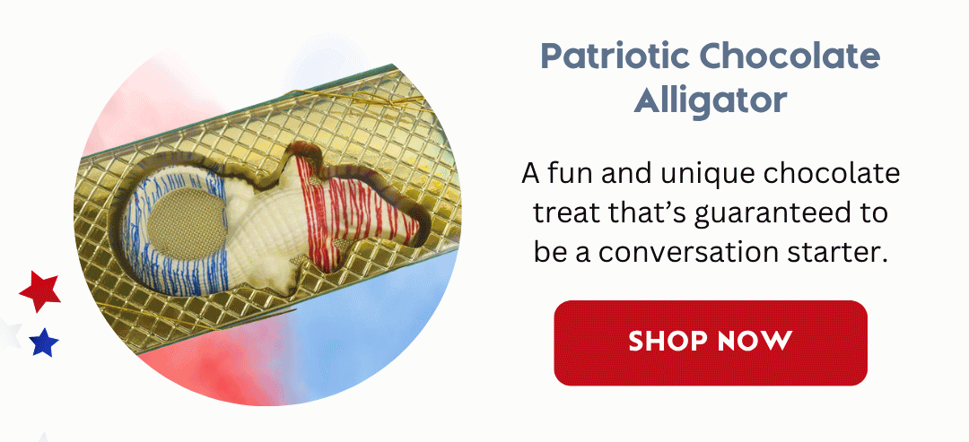Patriotic Chocolate Alligator