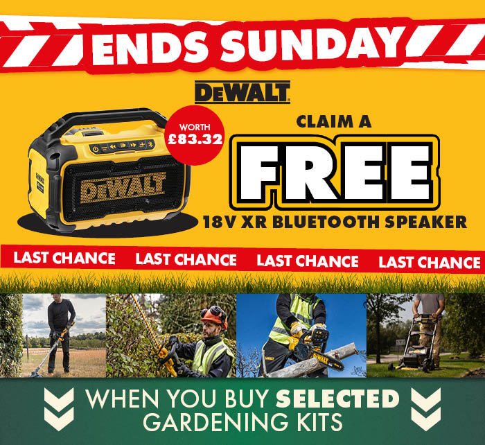 Claim Your FREE Dewalt Speaker