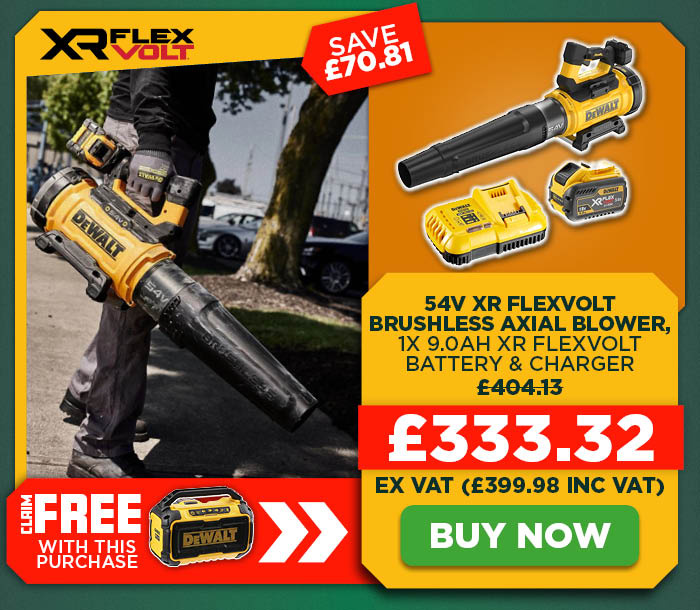 Dewalt DCMBA572X1 54V XR FLEXVOLT Brushless Axial Blower, 1x 9.0Ah XR FLEXVOLT Battery & Charger