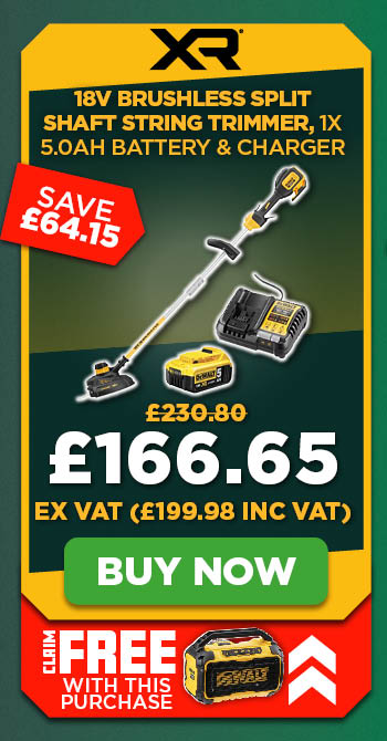 Dewalt DCM561P1S 18V XR Brushless Split Shaft String Trimmer, 1x 5.0Ah Battery & Charger