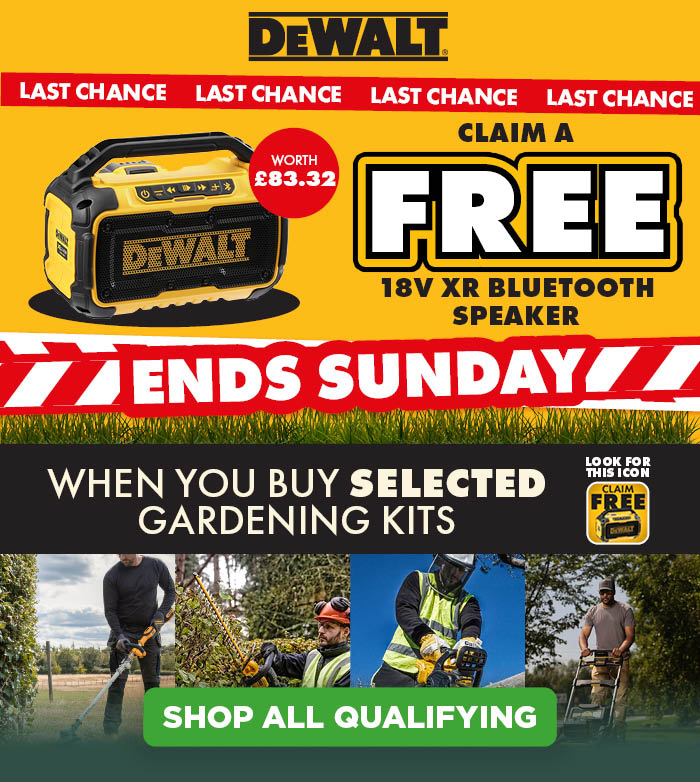 Claim Your FREE Dewalt Speaker