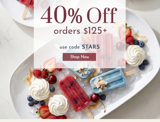 use code STARS to save 40% on order of $125+