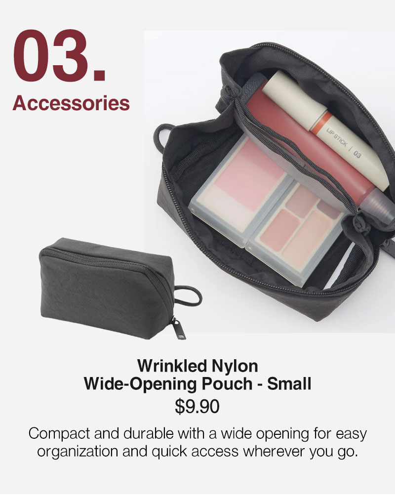 Shop Wrinkled Nylon Wide-Opening Pouch
