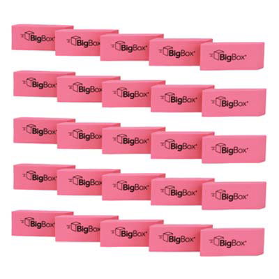 BigBox Wedge Erasers, Pink