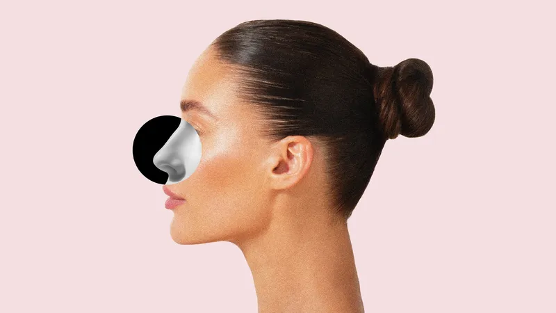 photo illustration highlighting a perky nose to indicate a rhinoplasty procedure