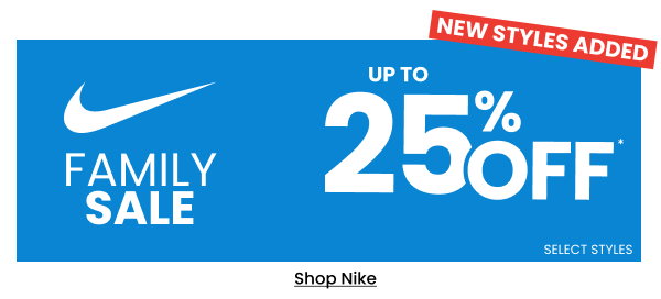Nike Family Sale up to 25% Off