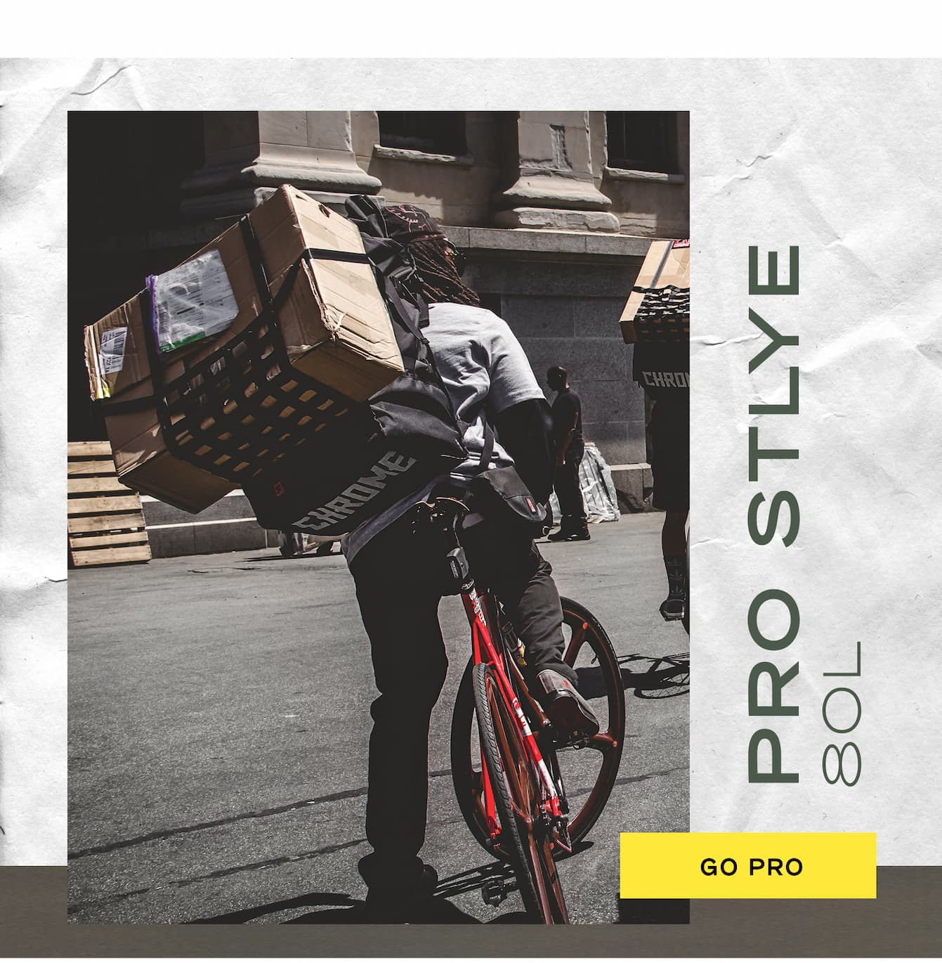 The Barrage Pro on a guy riding a bike