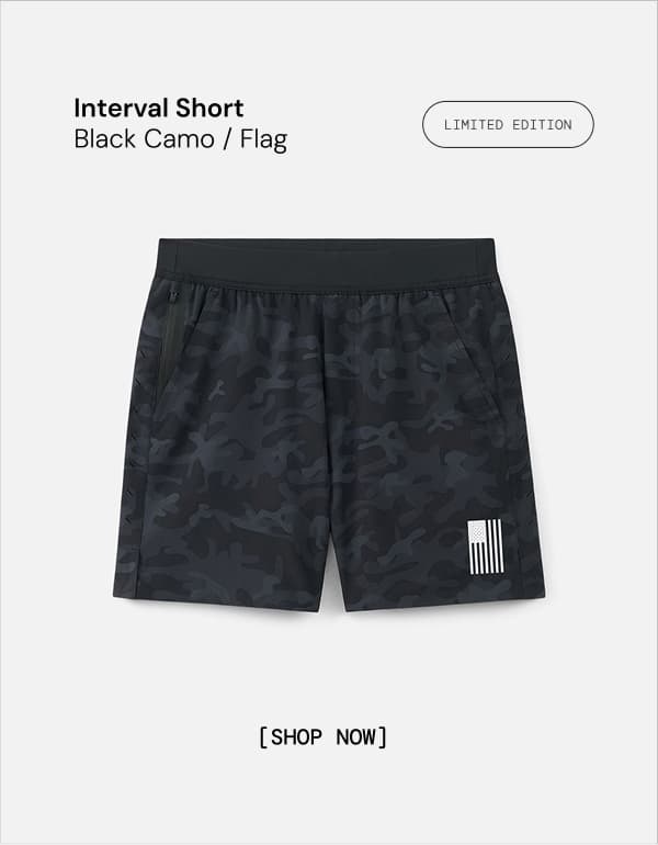 Shop Black Camo Flag Edition Interval Short