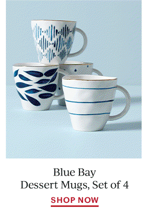 Blue Bay Dessert Mugs, Set of 4  SHOP NOW