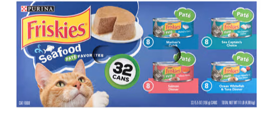 Friskies Seafood Pate Favorites for Cats.