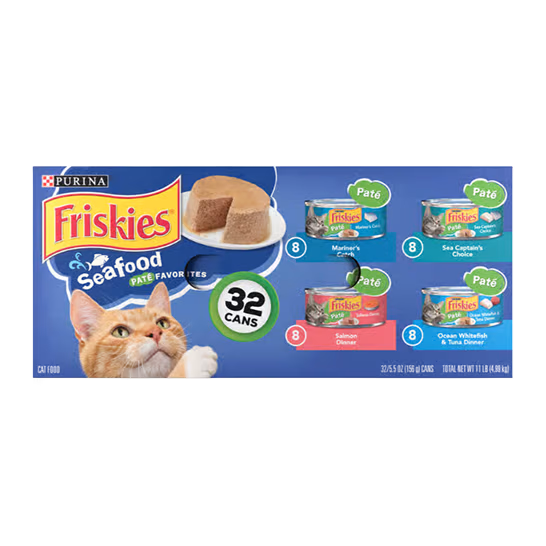 Friskies Seafood Pate Favorites for Cats.
