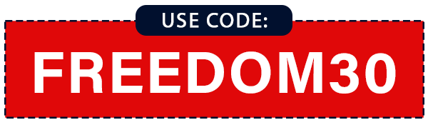 Use Code: FREEDOM30