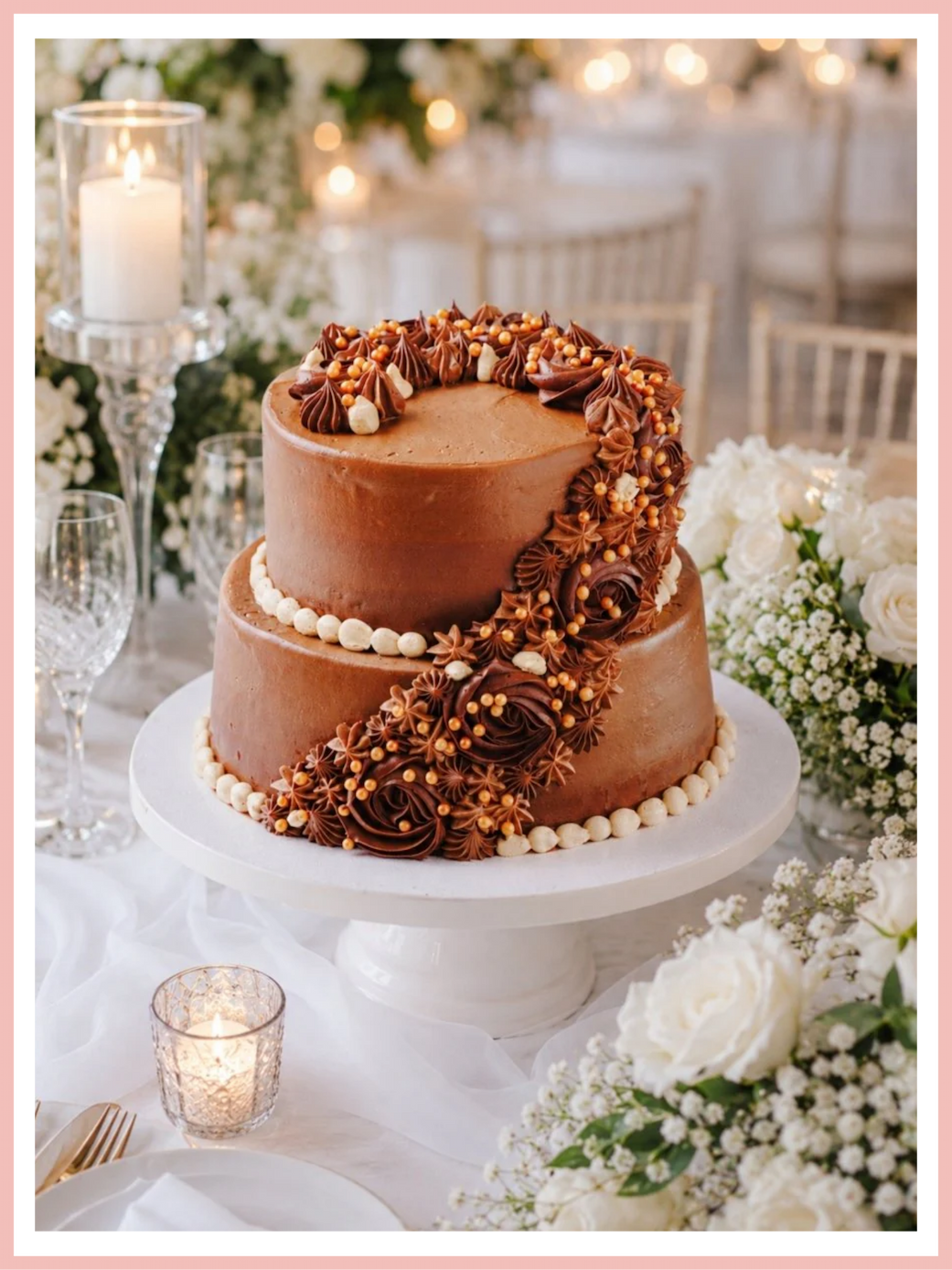 Luxurious Chocolate Wedding Cake