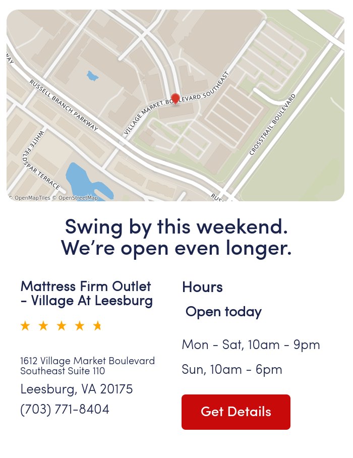 Swing by this weekend. We're open even longer