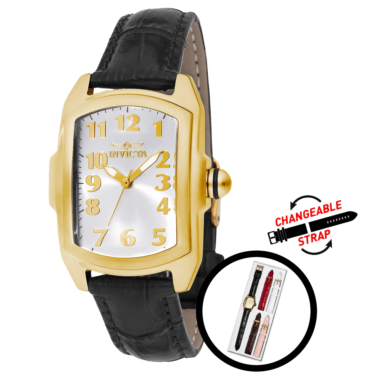 Image of Invicta Women's 29mm Lupah Quartz Goldtone Interchangeable Strap Watch