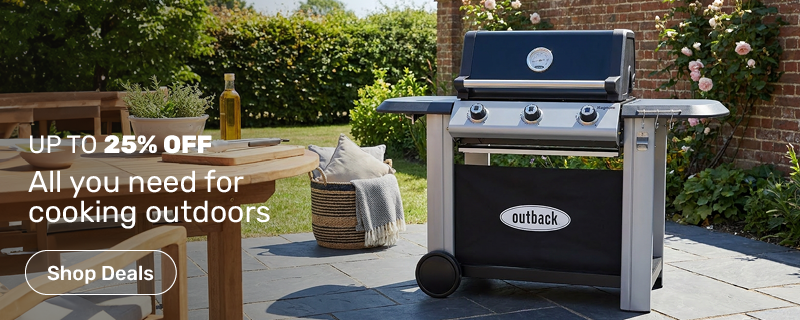 Up to 25% off all you need for cooking outdoors