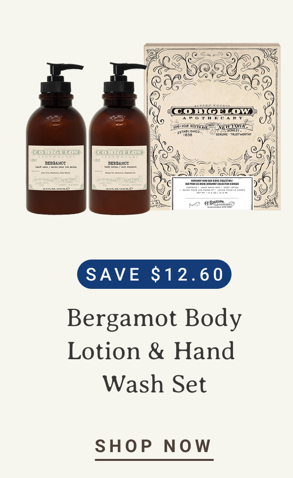 Bergamot Body Lotion & Hand Wash Set | Save $12.60 | SHOP NOW