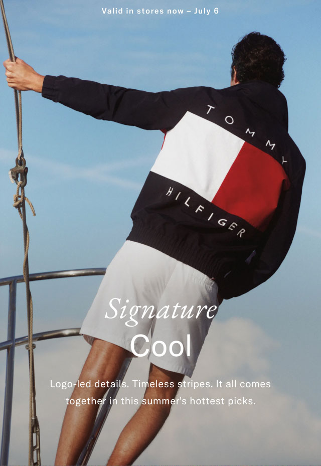 Valid in stores now - July 6 Signature Cool Logo-led details. Timeless stripes. It all comes together in this summer's hottest picks. 