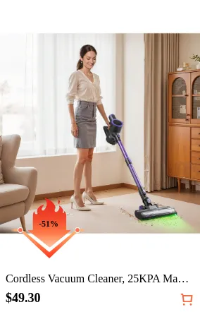 Cordless Vacuum Cleaner 25KPA Max...